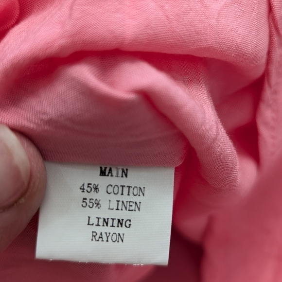 All About May Fairy Linen Cotton Pink Cutout Back Mini Glam Party Dress Size 4 - Picture 8 of 14